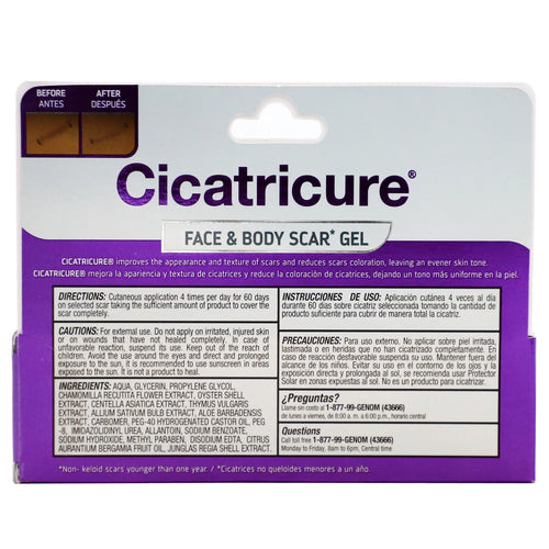 Cicatricure- Crema Reductora de Cicatrices, Gel para Cicatrices de Rostro y Cuerpo, 28g