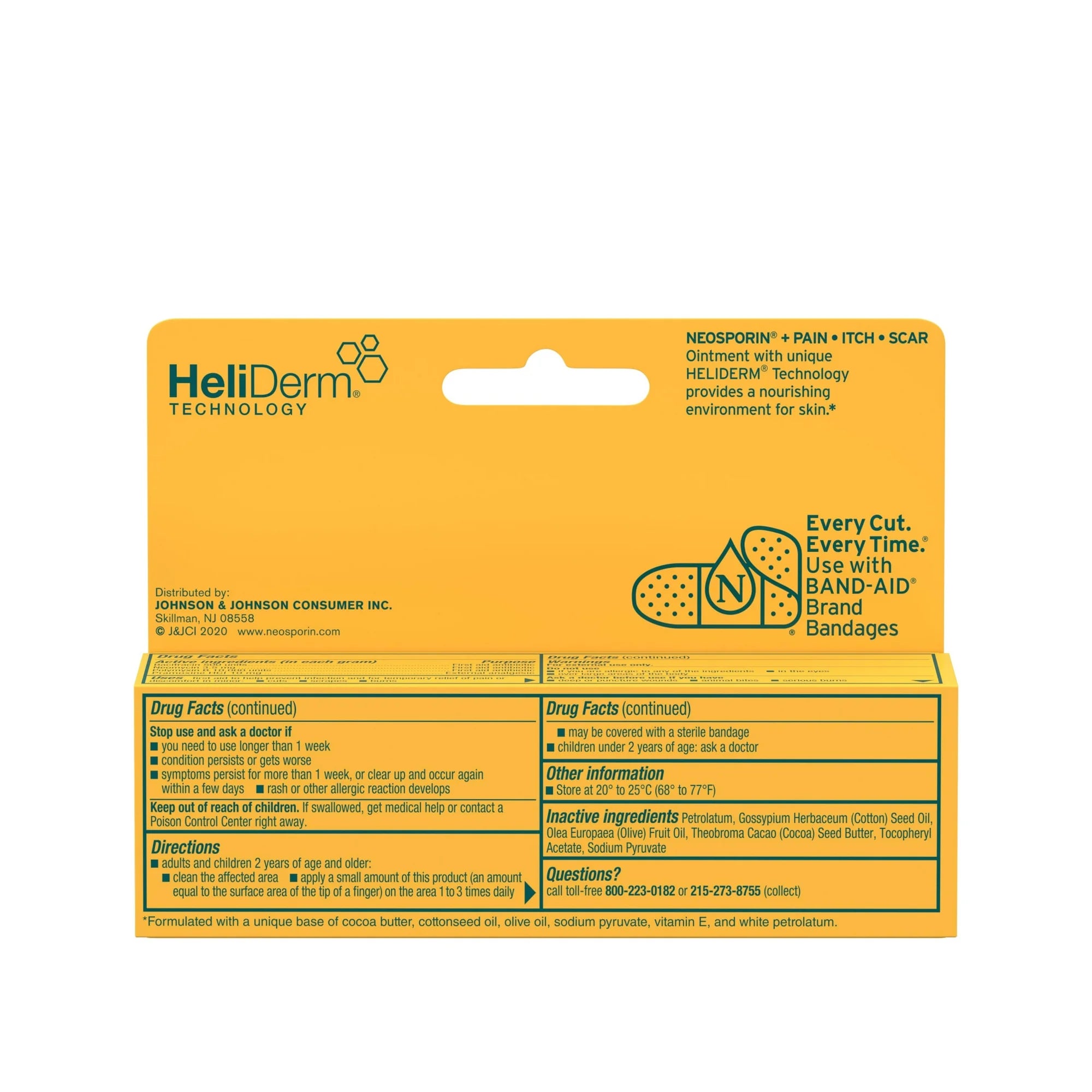 Neosporin Pain, Itch & Scar Unguento Antibiótico First Aid, 28.3g