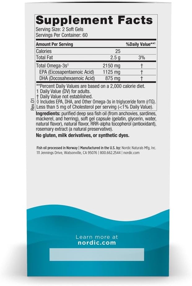 Nordic Naturals - Ultimate Omega 2x 2150mg, 120 capsulas