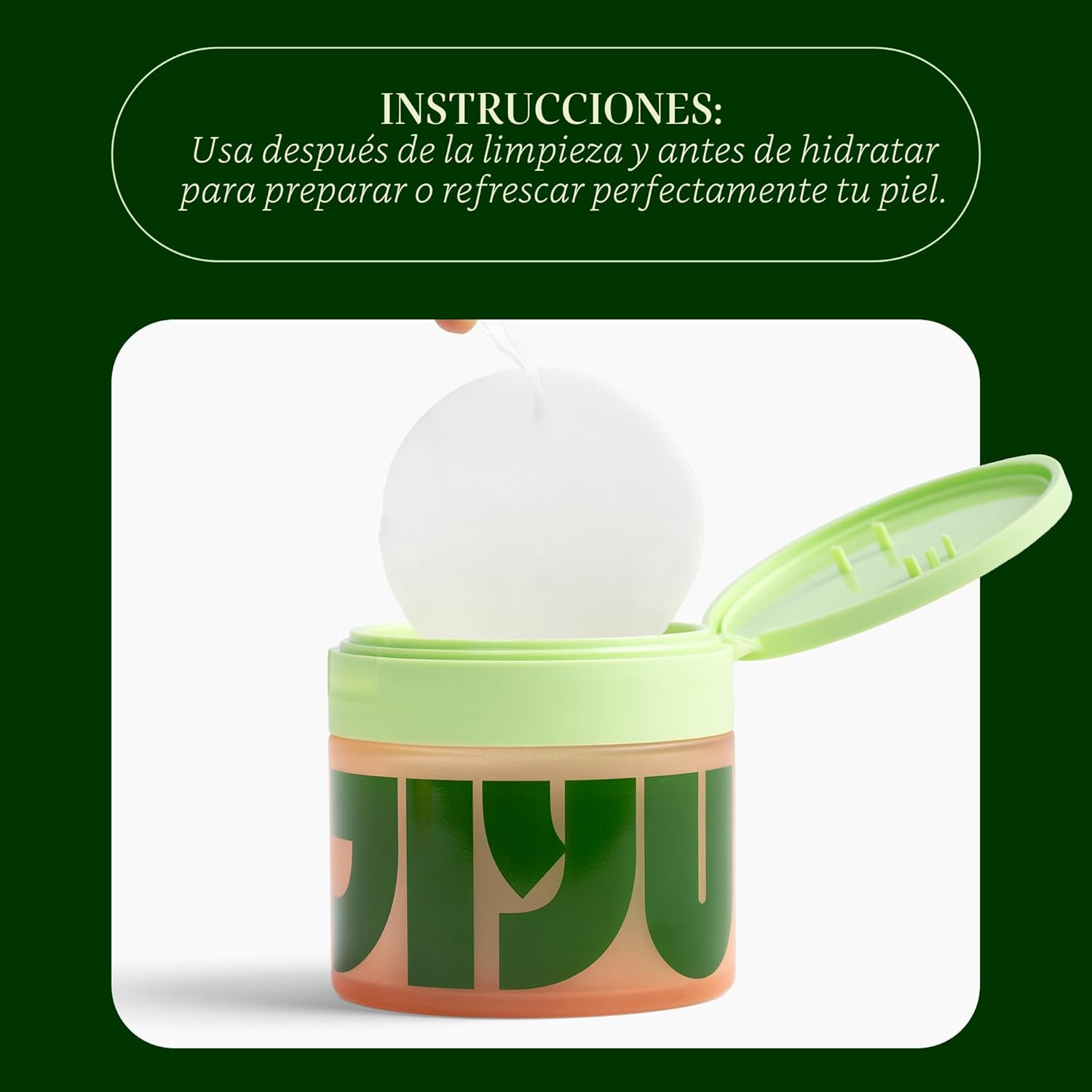 JiYu Almohadillas Pulidor Tonificante - Cuidado de la Piel Coreano para Manchas Oscuras, Arrugas y Piel Opaca, 100almohadillas