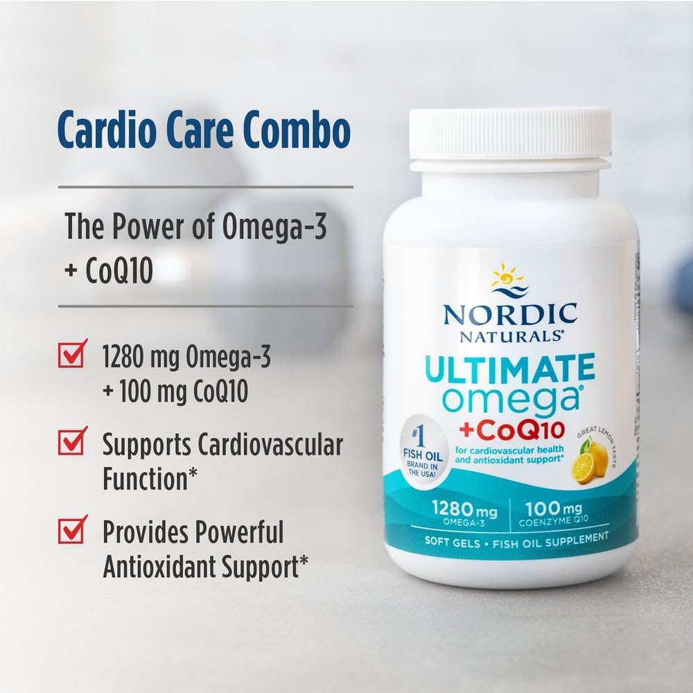 Nordic Naturals Ultimate  1280 mg Omega-3 + 100 mg CoQ10 120 cápsulas blandas