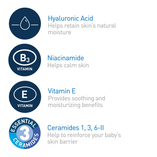 CeraVe Humectante para Bebé Ligero Rostro y Cuerpo para Piel Sensible y Piel Propensa Al Eccema 237ml