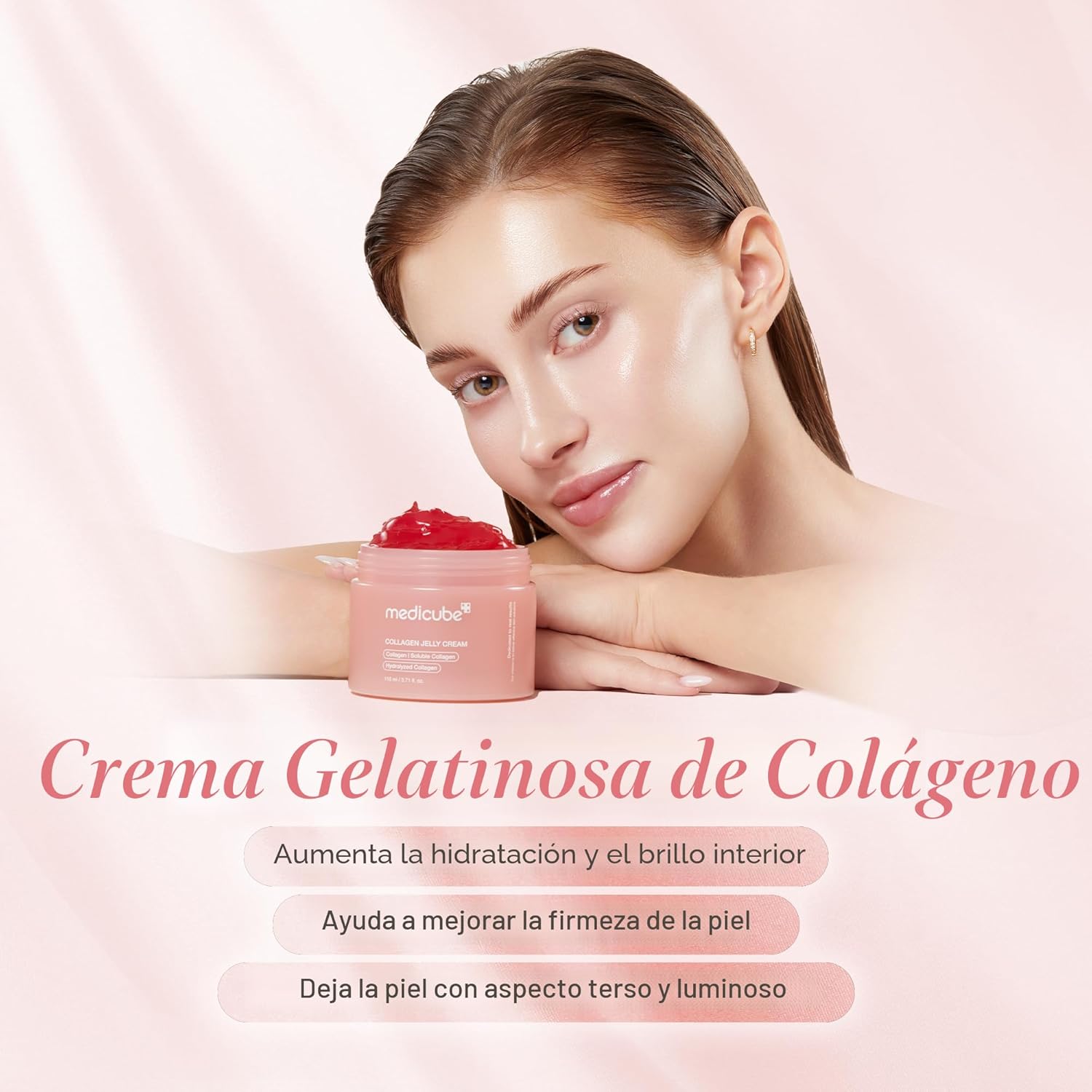 Medicube- Crema de gelatina de colágeno, niacinamida y colágeno hidrolizado liofilizado, 50ml