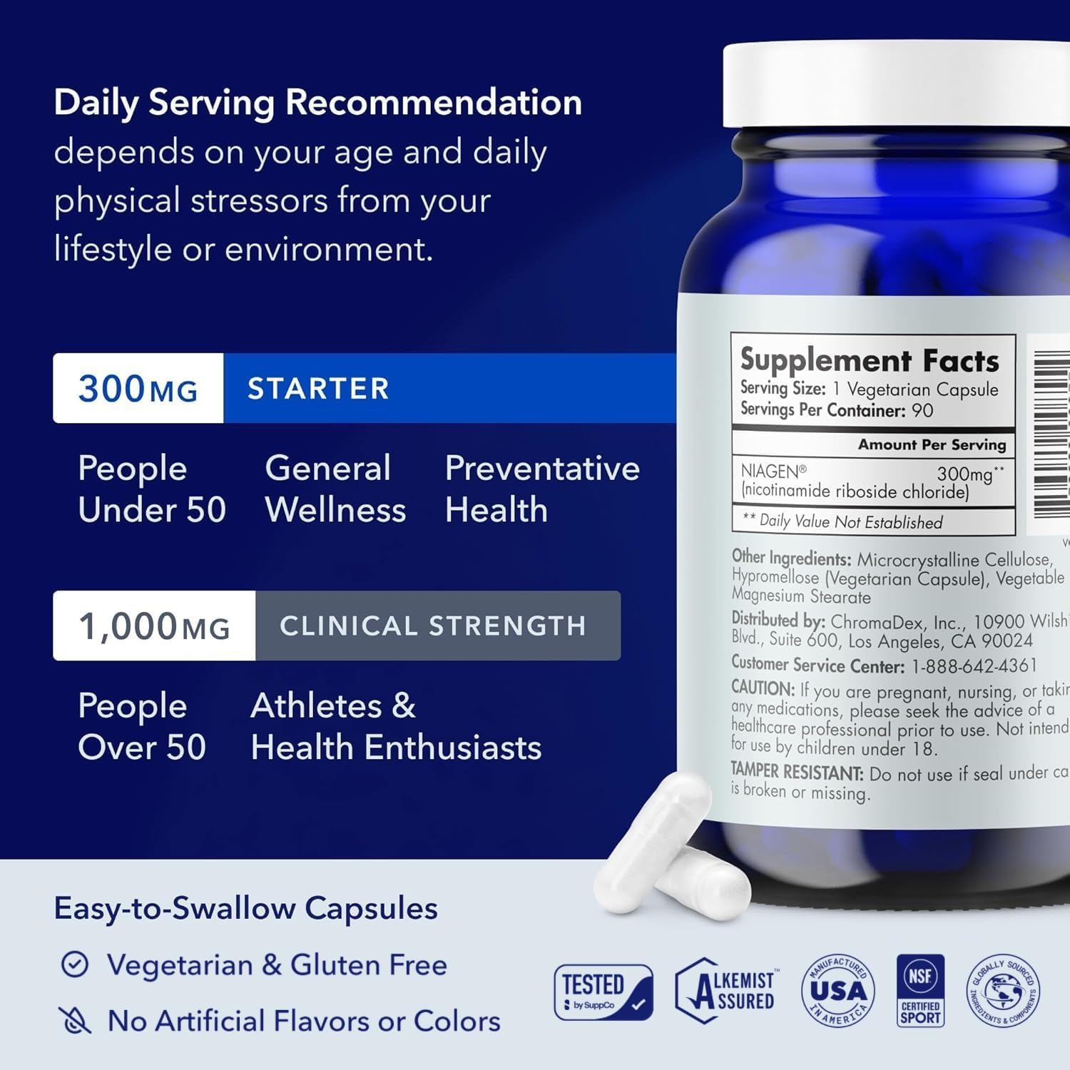TRU NIAGEN Suplemento NAD 300mg  Age better