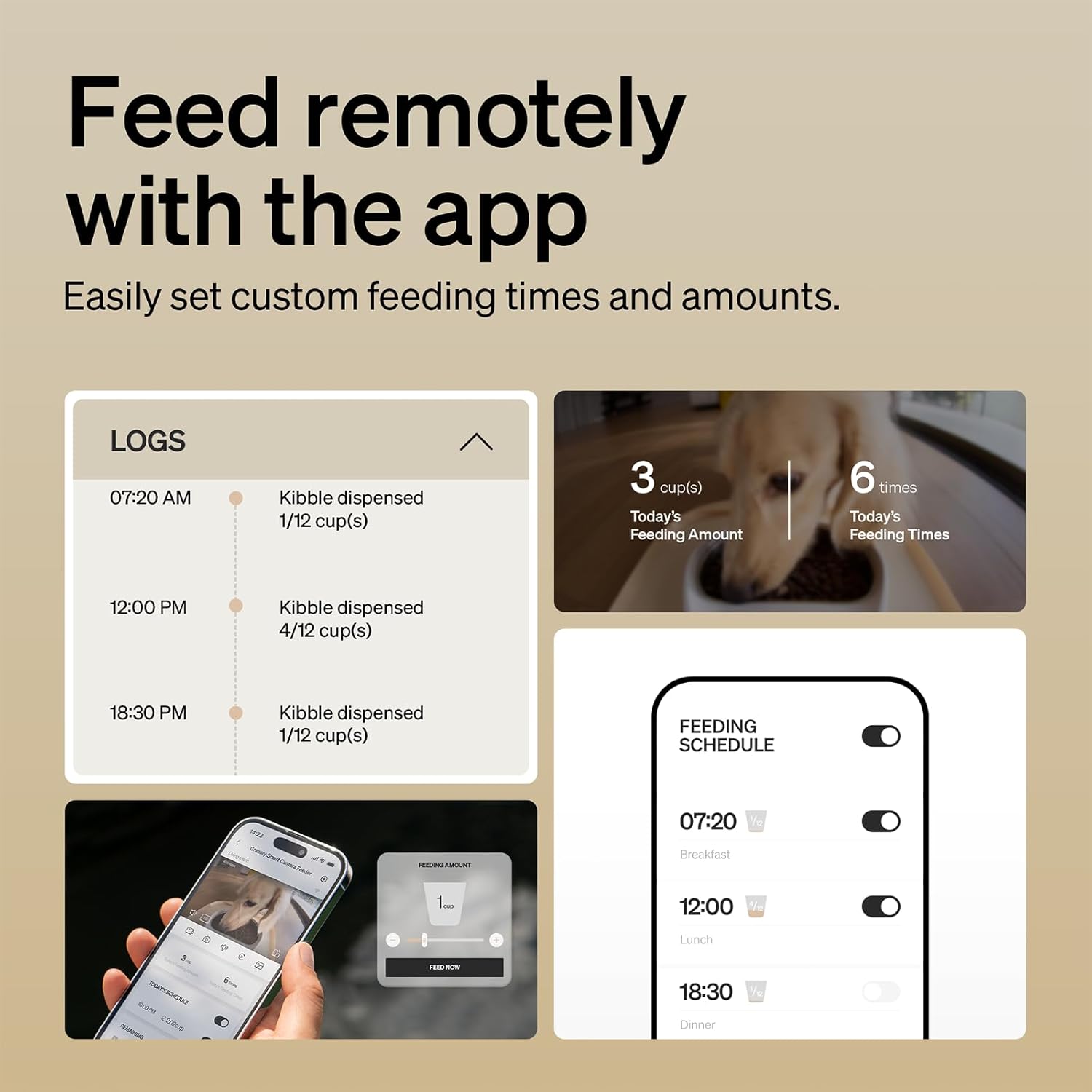 PETLIBRO Comedero automático para gatos con cámara, video HD 1080P con visión nocturna, alimentador WiFi 5G para mascotas con audio de 2 vías, sensor de bajo contenido de alimentos y bloqueo, alertas