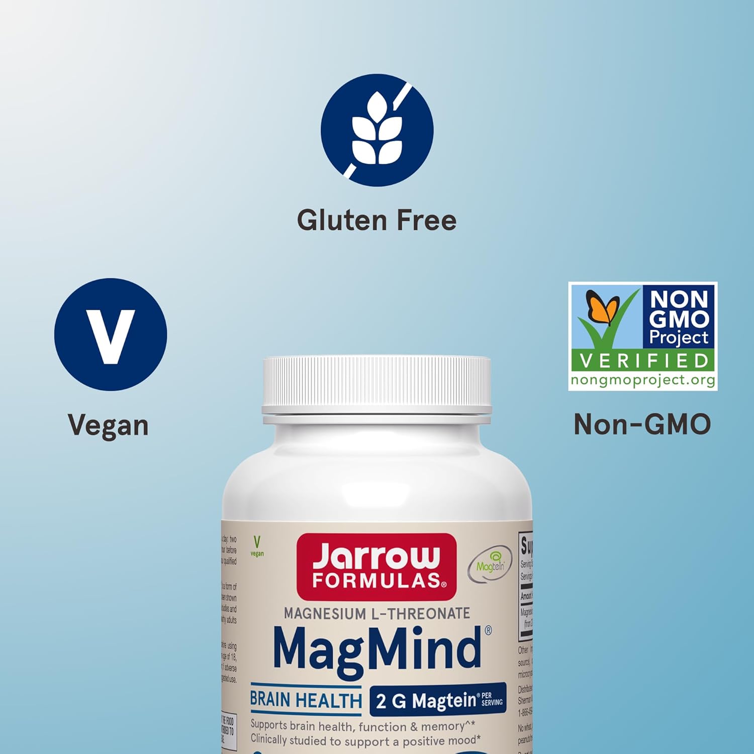 Jarrow Formulas - MagMind 2g (brain health), 90 capsulas