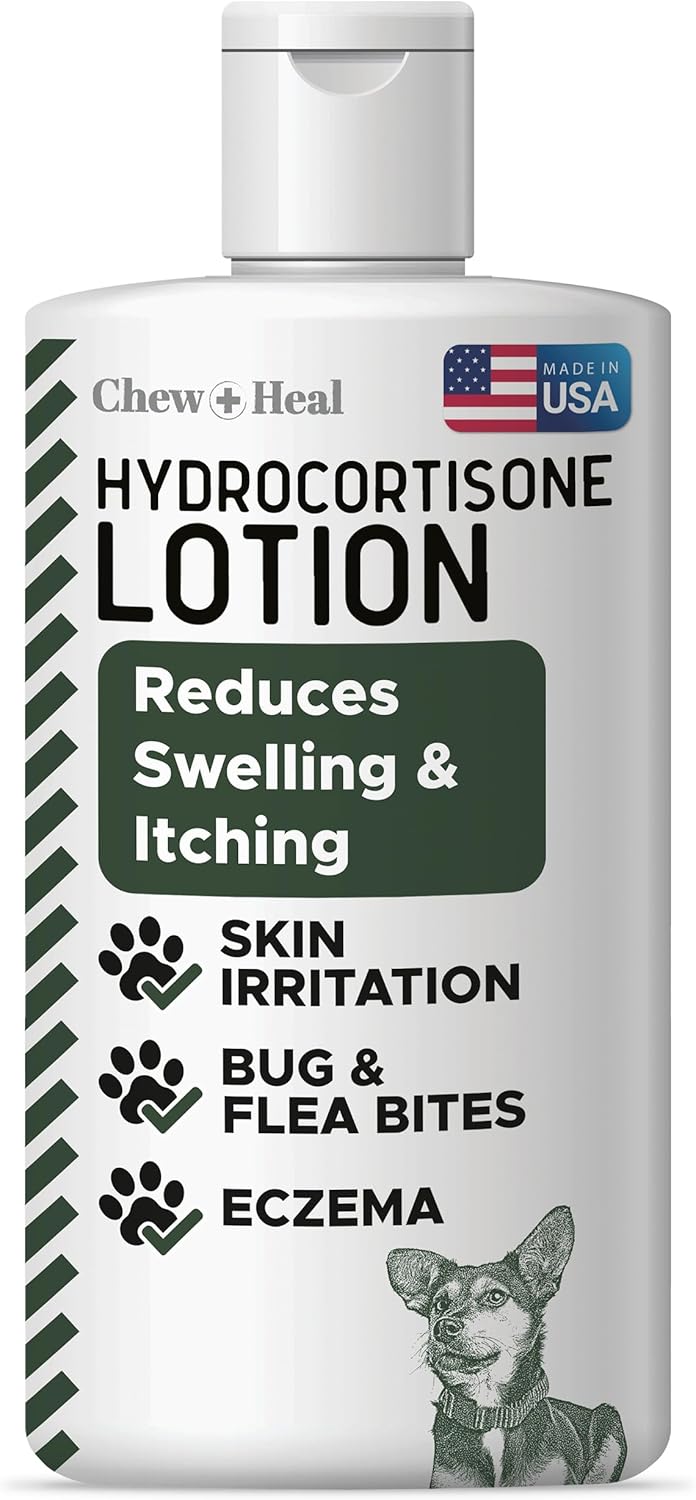 Loción de Hidrocortisona para Perros Crema Antipicazón para Piel Irritada, Picaduras de Pulgas