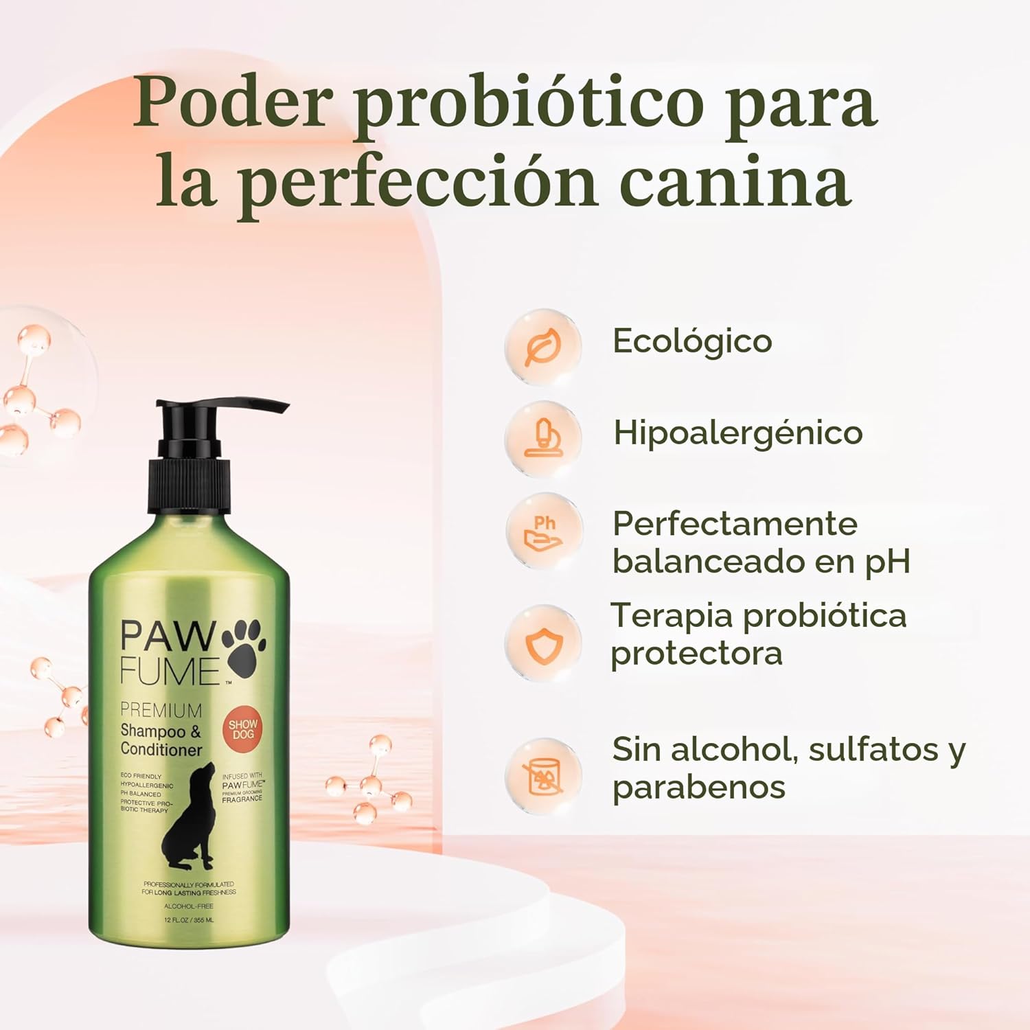 PAWFUME Champú y acondicionador para perros 335ML
