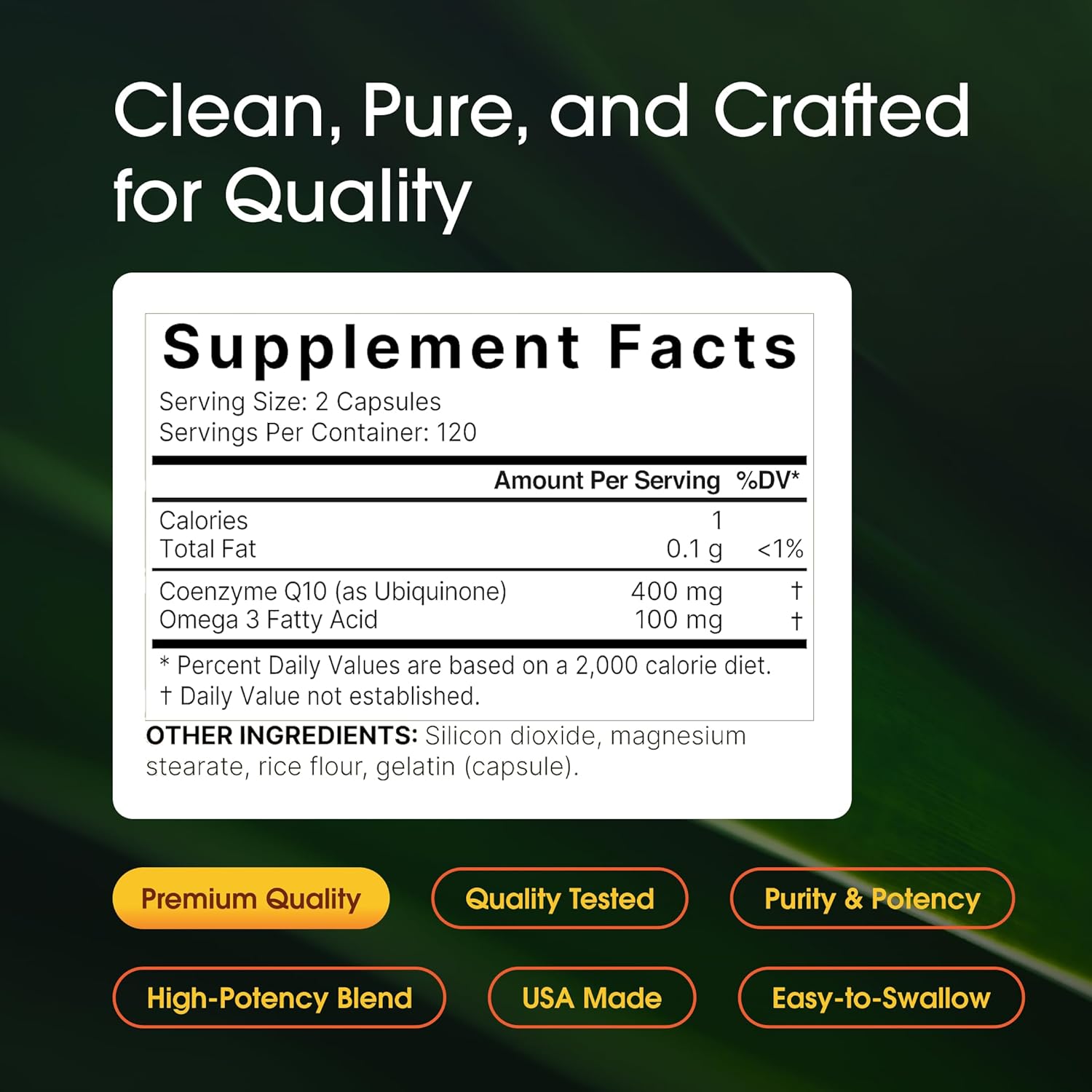 Naturebell - Coq10 400mg con Omega-3 , 240 capsulas