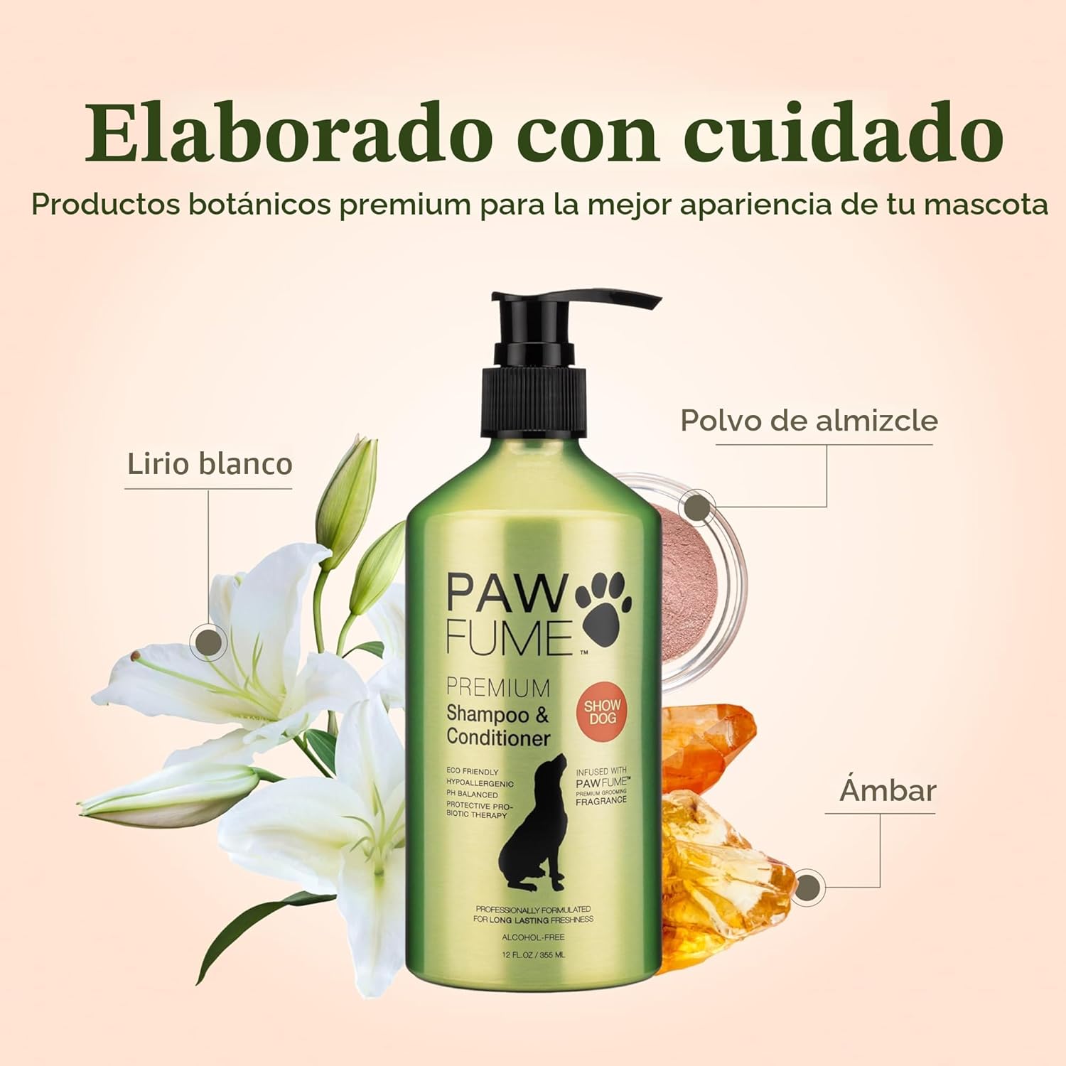 PAWFUME Champú y acondicionador para perros 335ML