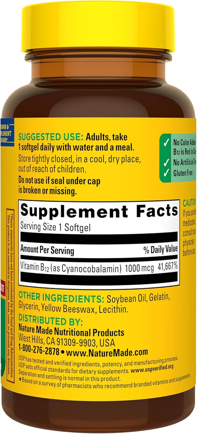 Nature Made - Vitamina B12 1000mcg, 150 capsulas