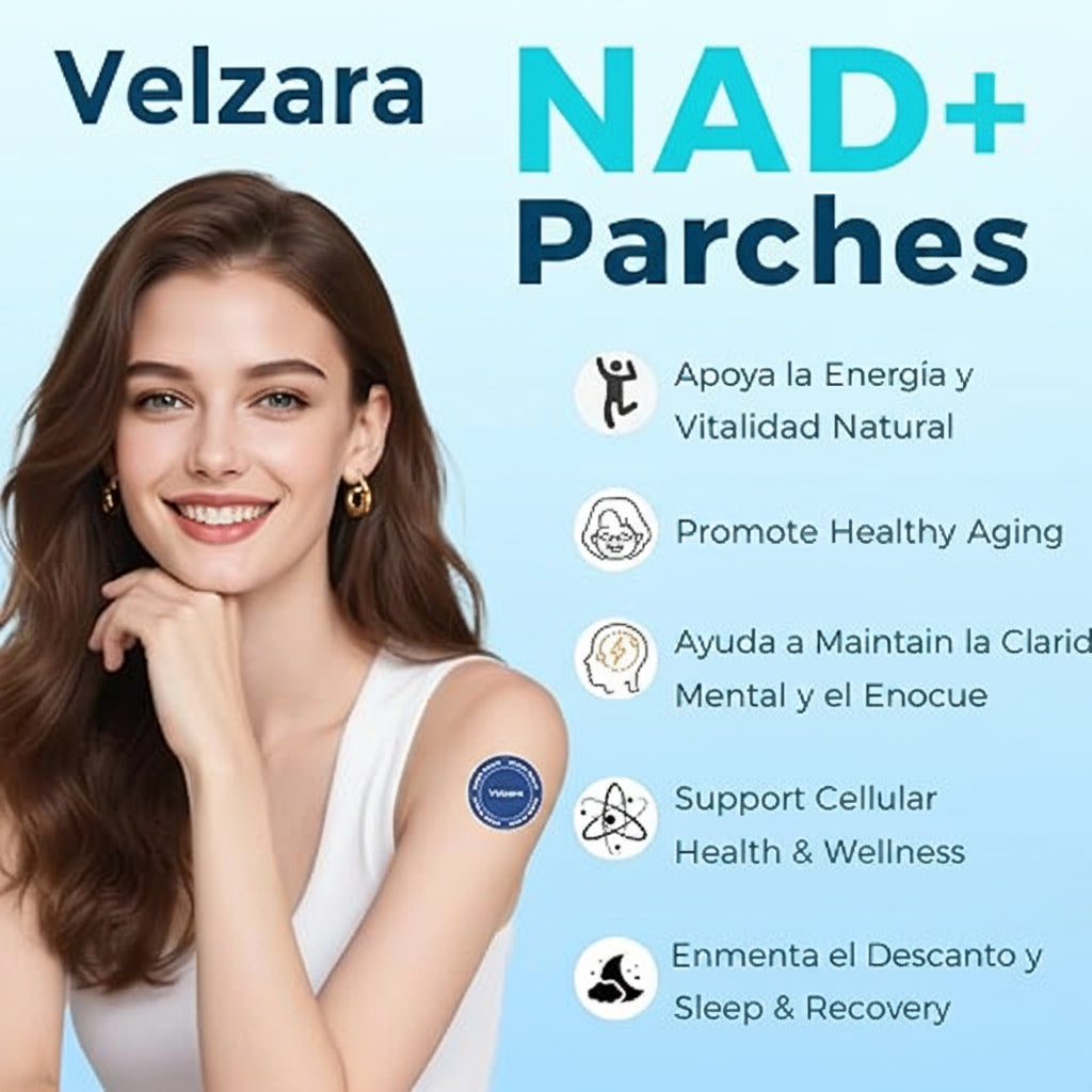 Parches NAD+ cómodos para todo el día, veganos, resistentes al agua, 30 parches