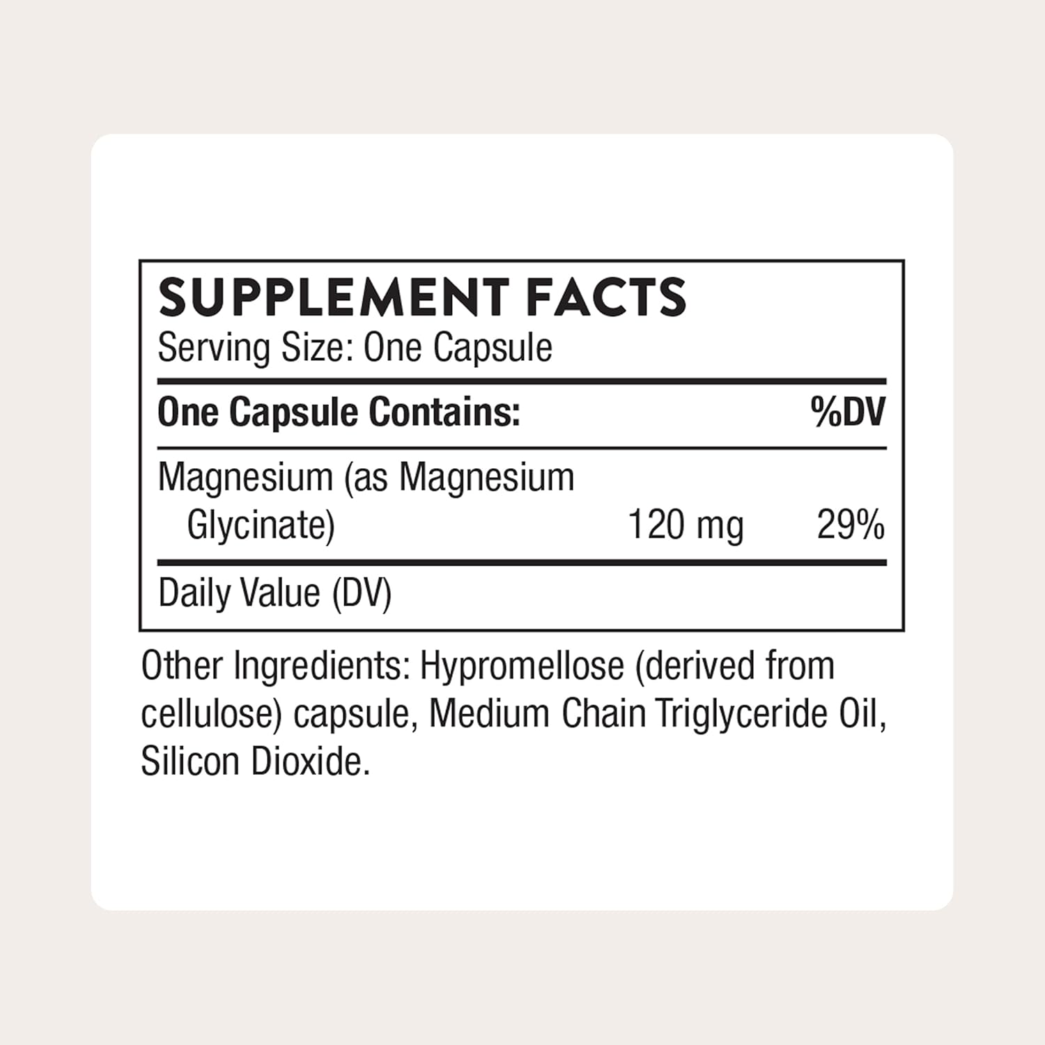 Thorne - Magnesium Glycinate 120mg, 90 capsulas