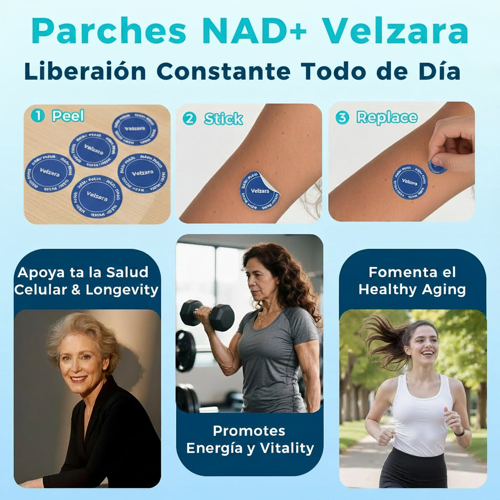 Parches NAD+ cómodos para todo el día, veganos, resistentes al agua, 30 parches