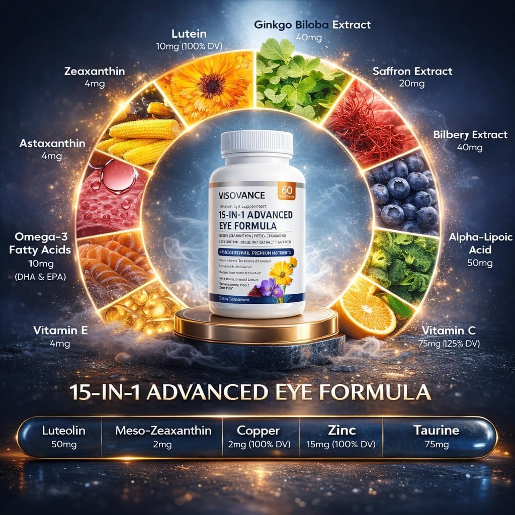 VISIOVANCE Fórmula avanzada 15 en 1 para ojos  60 cap