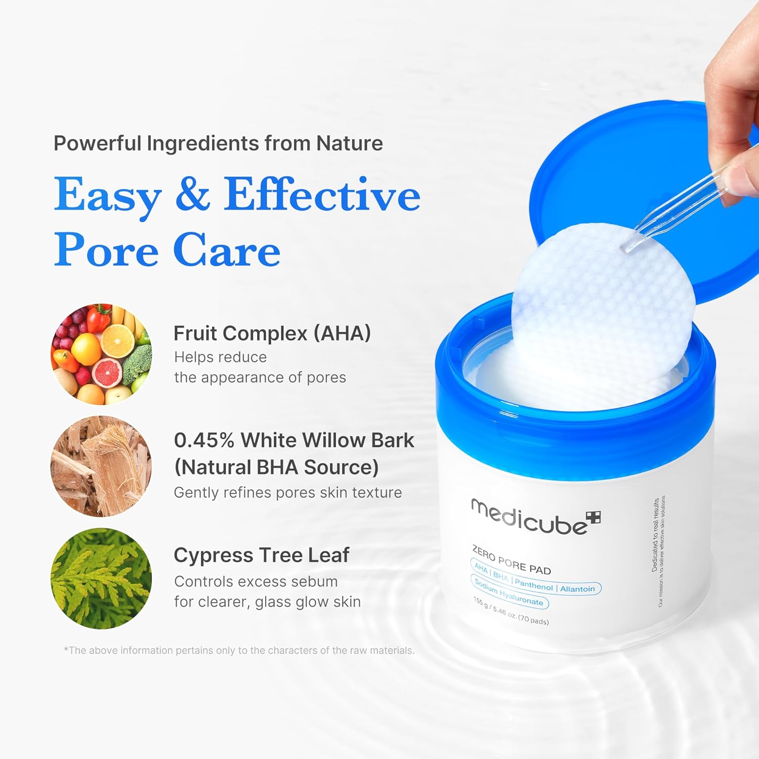 Medicube -Almohadillas de tóner Zero Pore Pad 2.0 | Almohadilla facial de doble textura para exfoliación, 70 pands