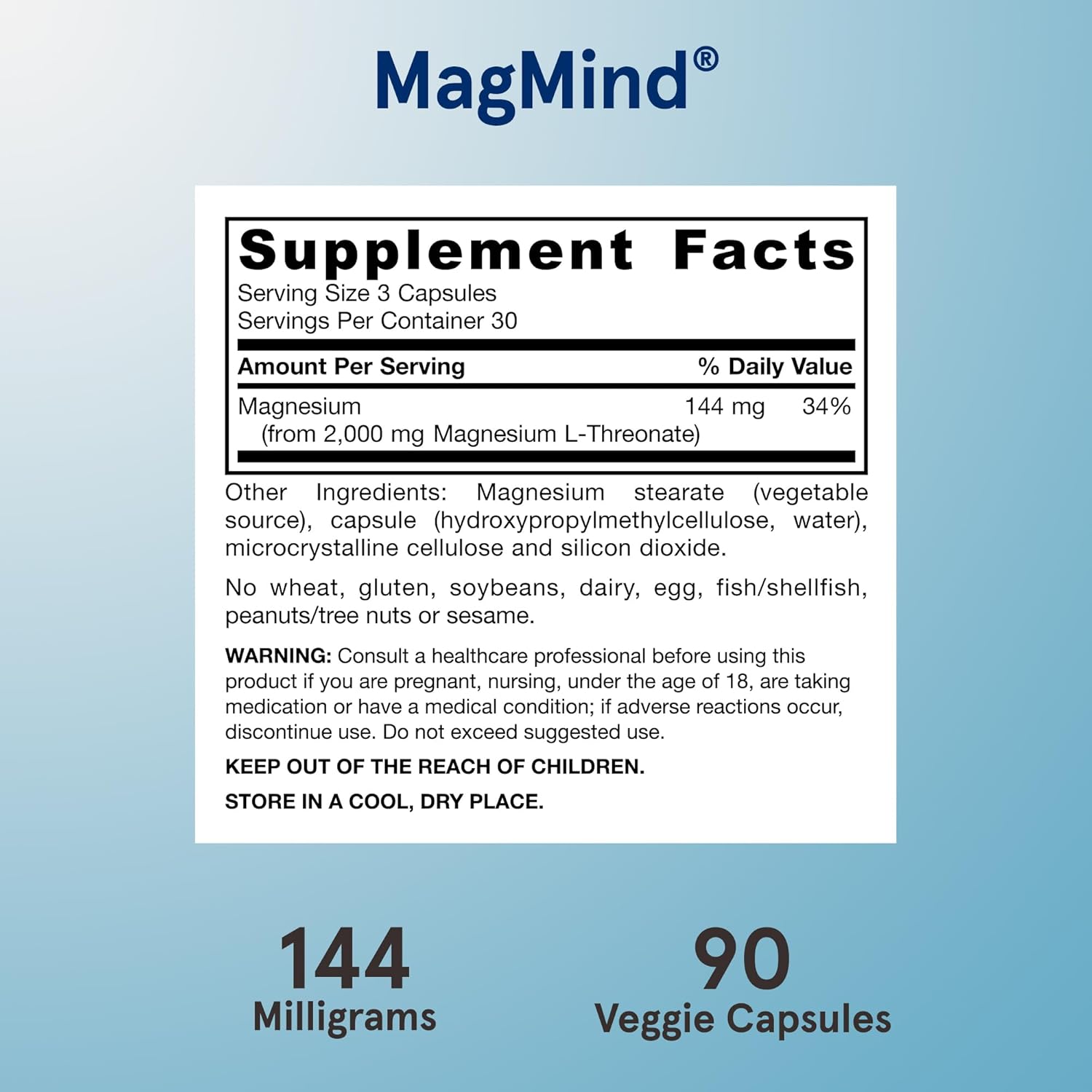 Jarrow Formulas - MagMind 2g (brain health), 90 capsulas