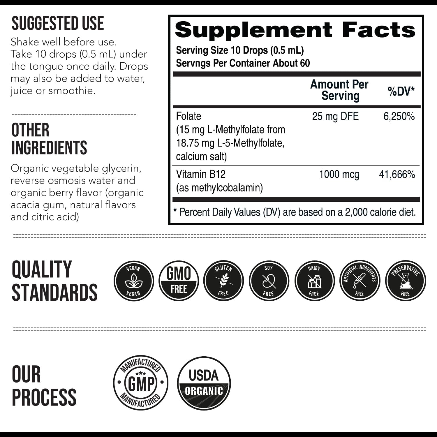 Triquetra - L-Methylfolate 5-MTHF con Methyl B12, 1oz