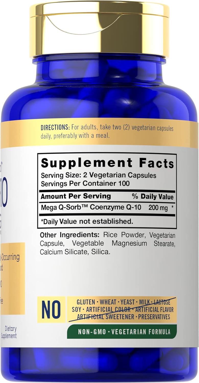 Carlyle - CoQ10 200mg, 200 capsulas vegetarianas