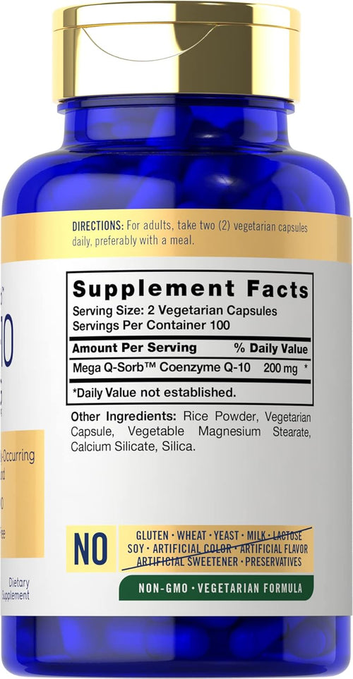 Carlyle - CoQ10 200mg, 200 capsulas vegetarianas
