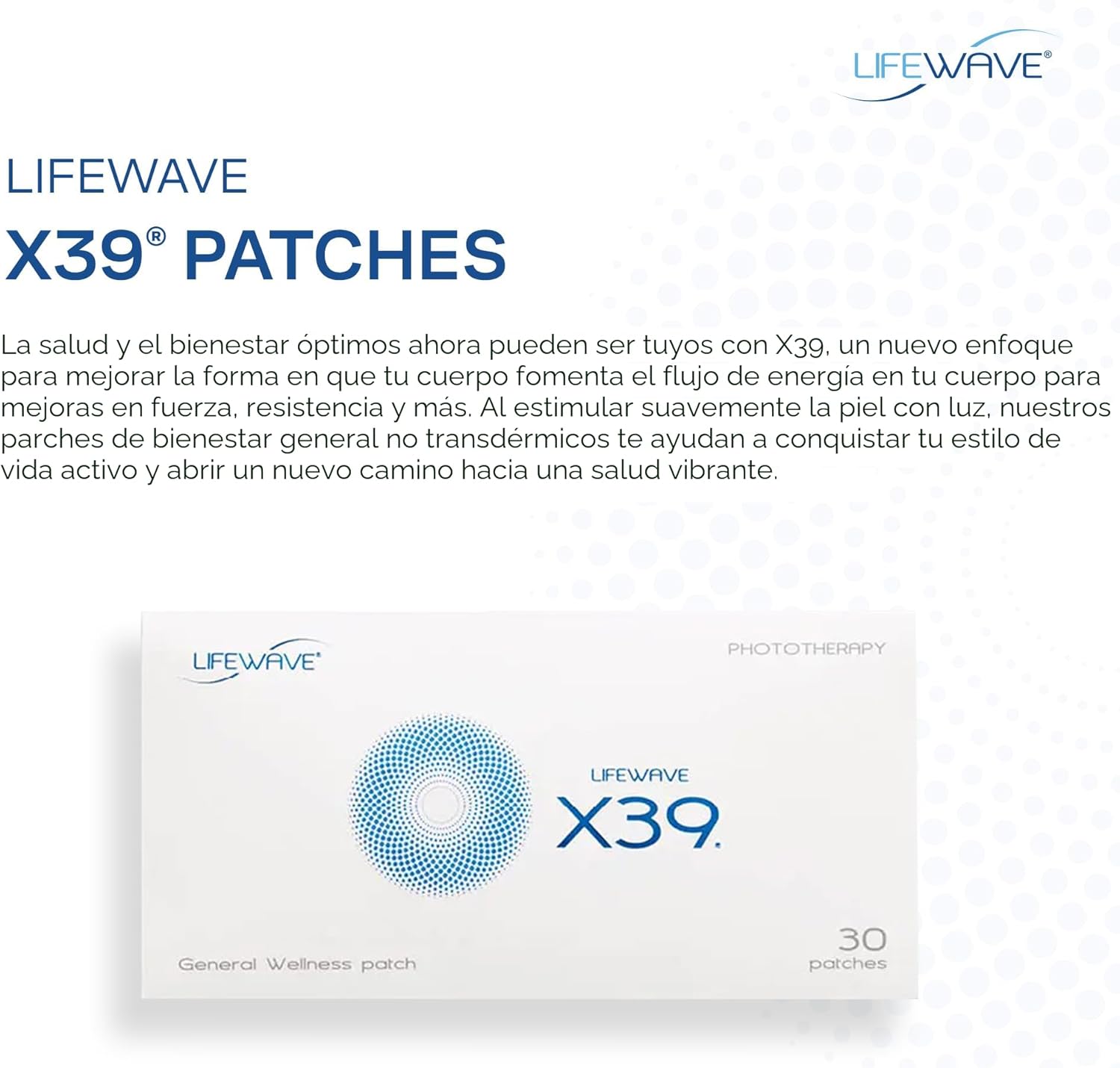 LifeWave Parches X39 -30unidades