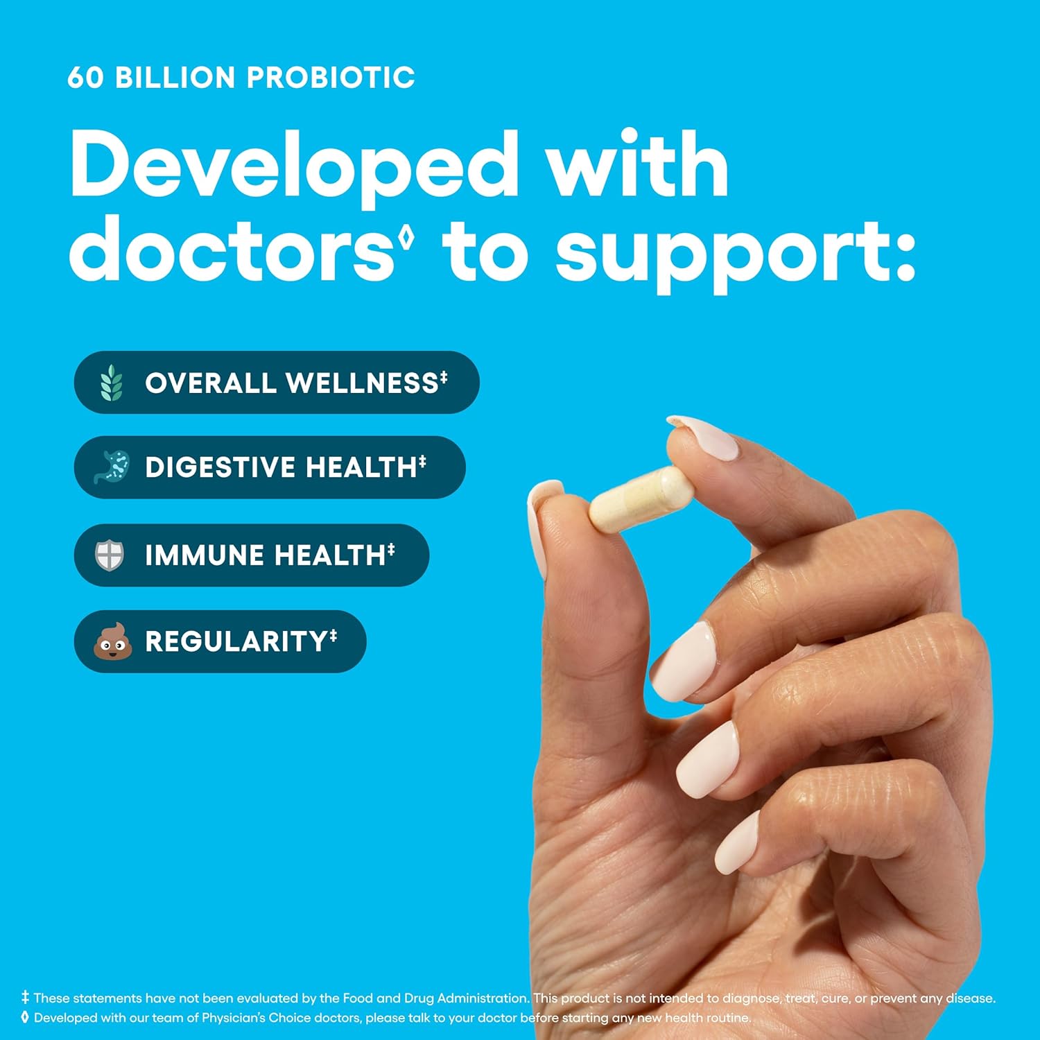 Physician's Choice Probióticos 60 mil millones de UFC , 30 capsulas