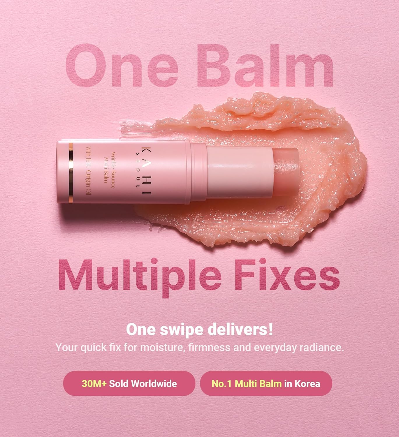 KAHI - Wrinkle Bounce Multi Balm, bálsamo hidratante todo en uno, crema para ojos