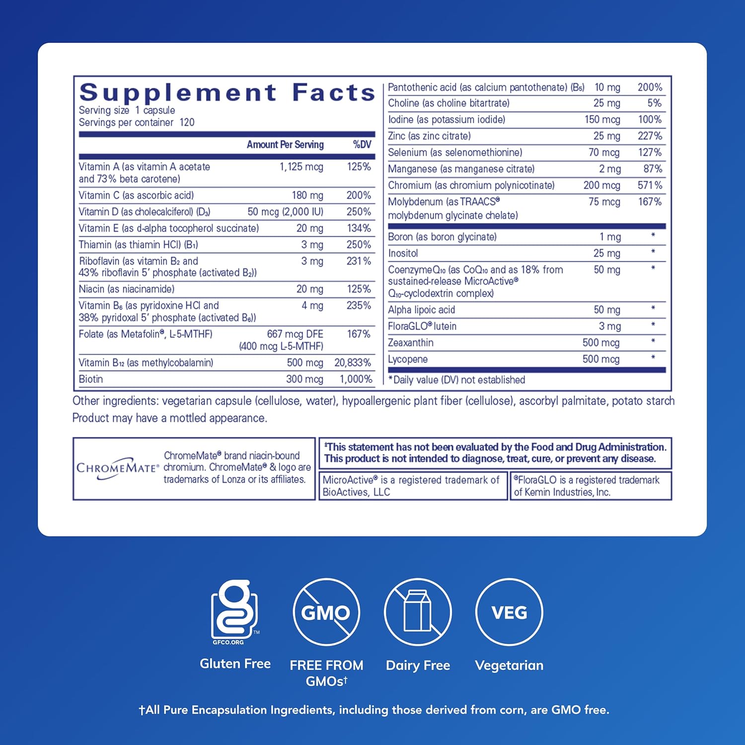 Multivitamínico O.N.E. de Pure Encapsulations