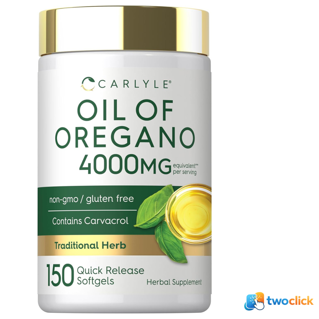 Aceite de Oregano Carlyle 4000mg - Oil of Oregano 150 Capsulas de Gel.