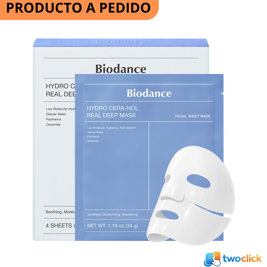 BIODANCE Hydro Cera-nol - Máscara profunda real, mascarilla hidratante de hidrogel durante la noche, 4uni