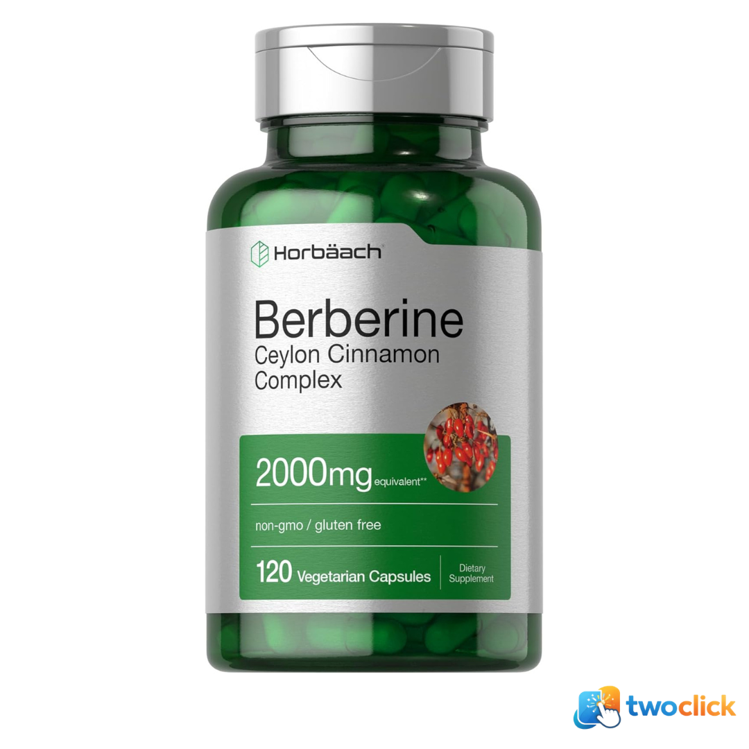 Horbaach - Berberine 2000mg, 120 capsulas