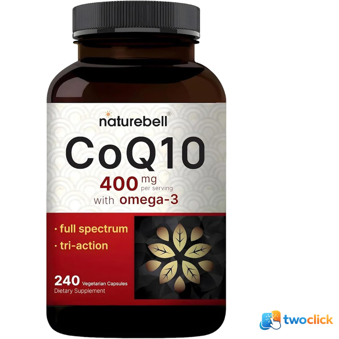 Naturebell - Coq10 400mg con Omega-3 , 240 capsulas