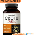 Naturebell - CoQ10 100mg con Omega-3, 240 capsulas