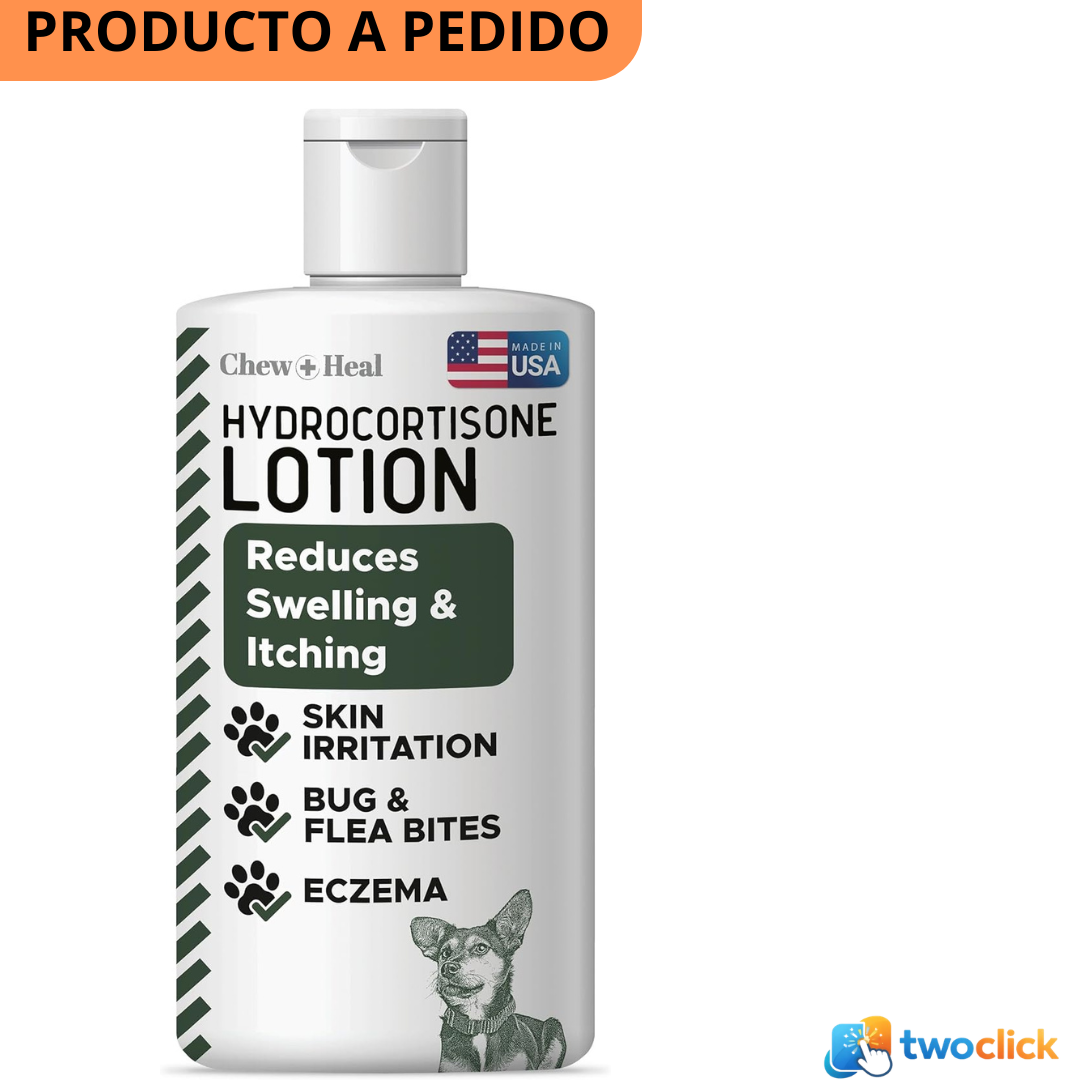 Loción de Hidrocortisona para Perros Crema Antipicazón para Piel Irritada, Picaduras de Pulgas