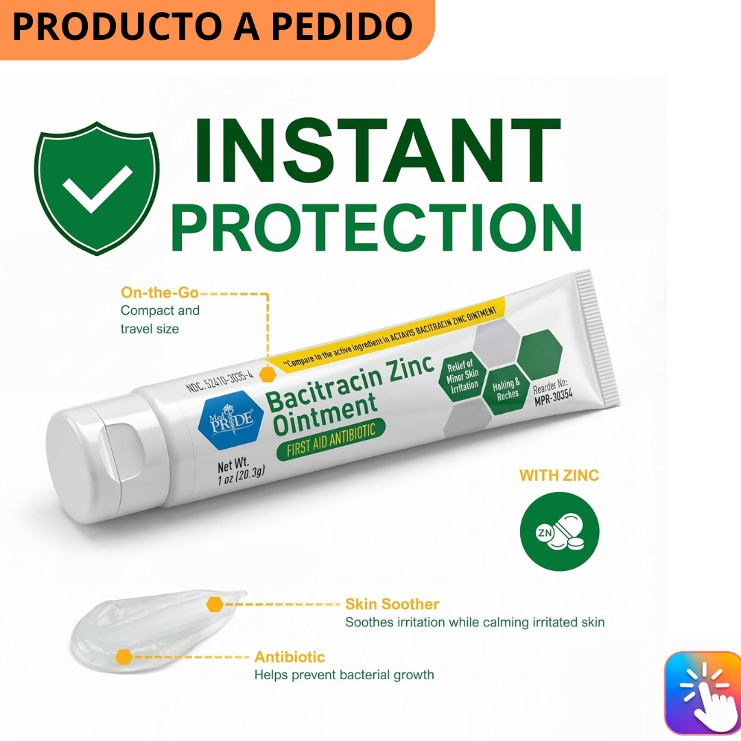 MED PRIDE Ungüento de zinc de bacitracina 144 und