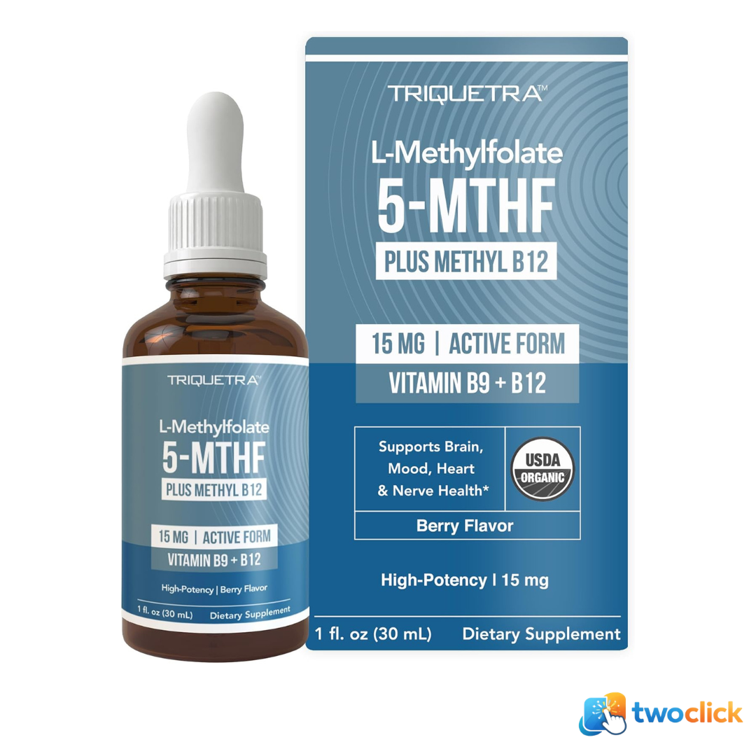 Triquetra - L-Methylfolate 5-MTHF con Methyl B12, 1oz