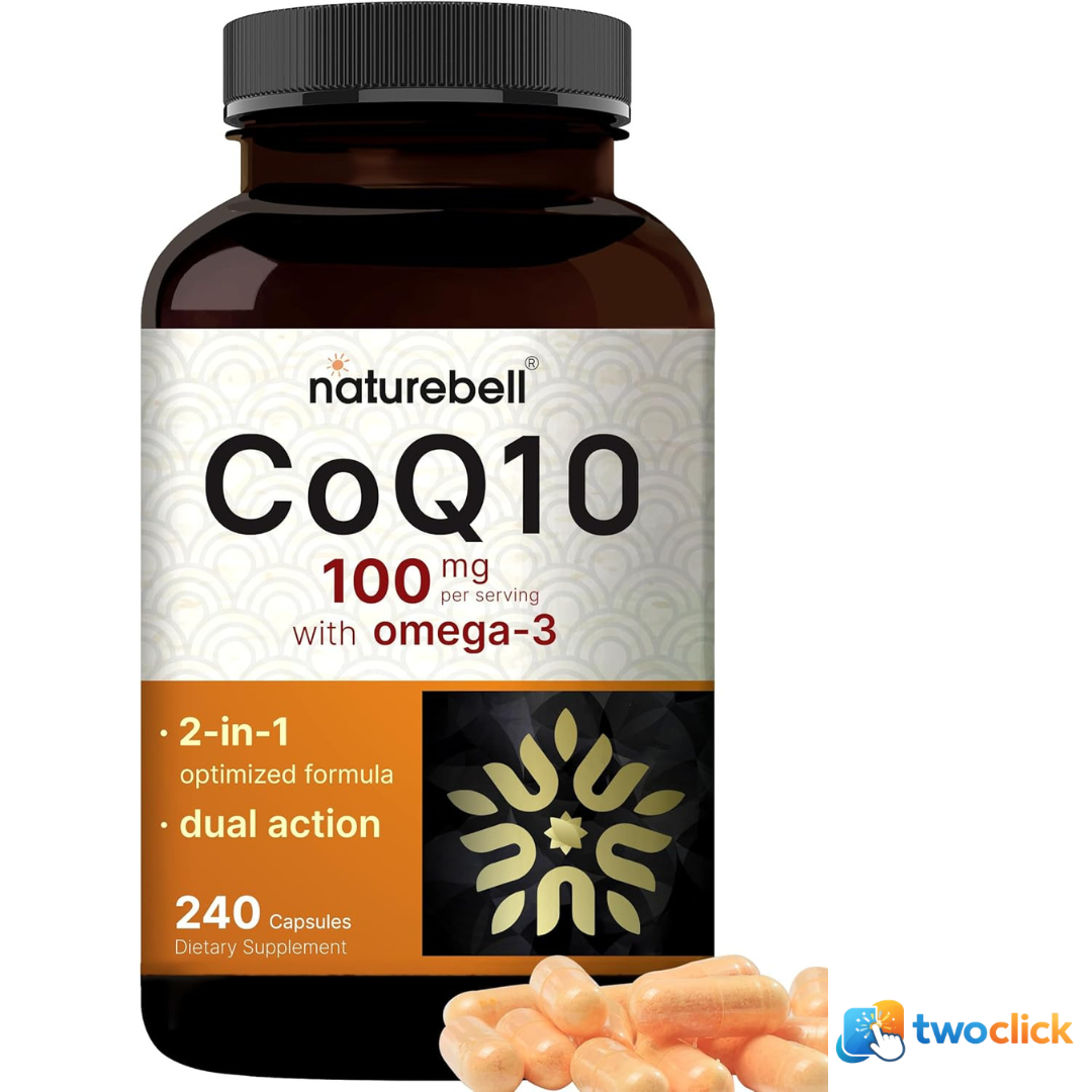 Naturebell - CoQ10 100mg con Omega-3, 240 capsulas